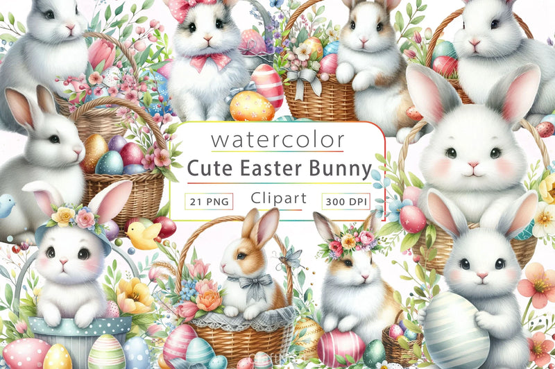 Easter Bunny Clipart Bundle 27 - CraftNest - Digital Crafting and Art