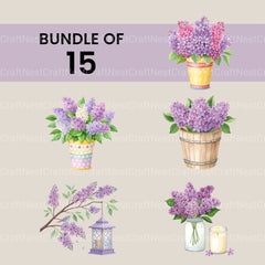 Lilacs Clipart Bundle - CraftNest - Digital Crafting and Art