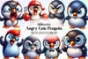 Angry Penguin Clipart Bundle 2