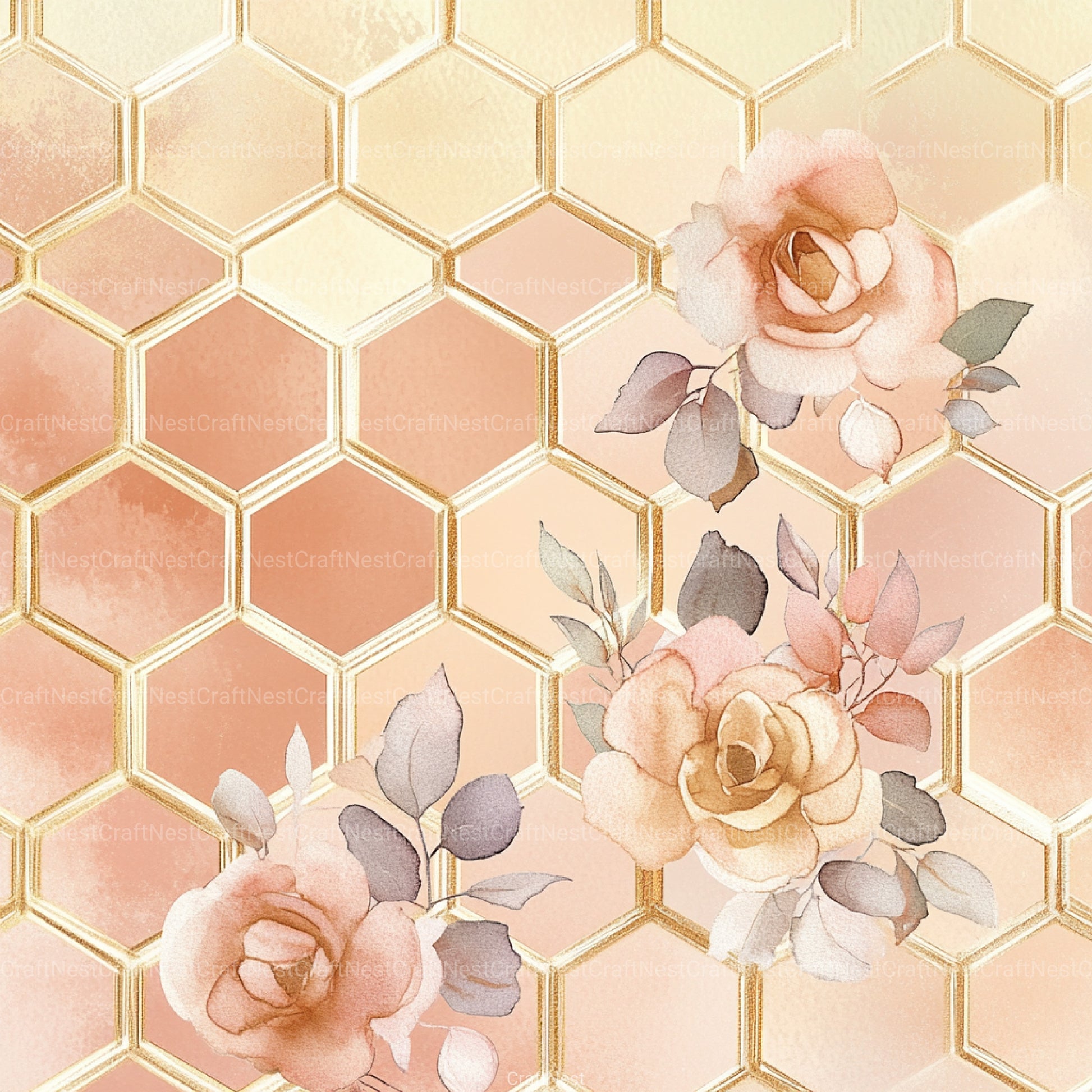 Princess Bee Digital Paper - CraftNest - Digital Crafting and Art