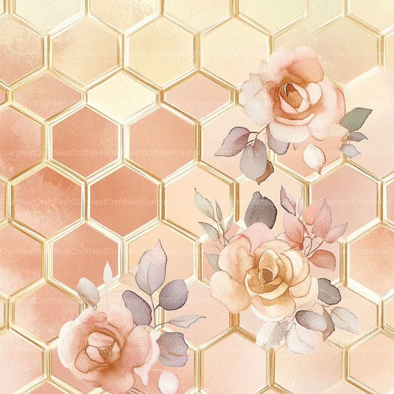 Princess Bee Digital Paper - CraftNest - Digital Crafting and Art