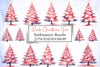 Pink Christmas Tree Clipart Bundle