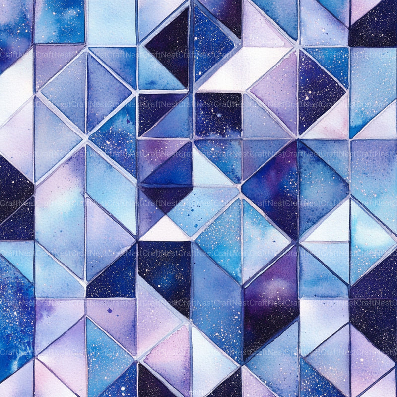 Blue Holographic Glitter Digital Paper - CraftNest - Digital Crafting and Art