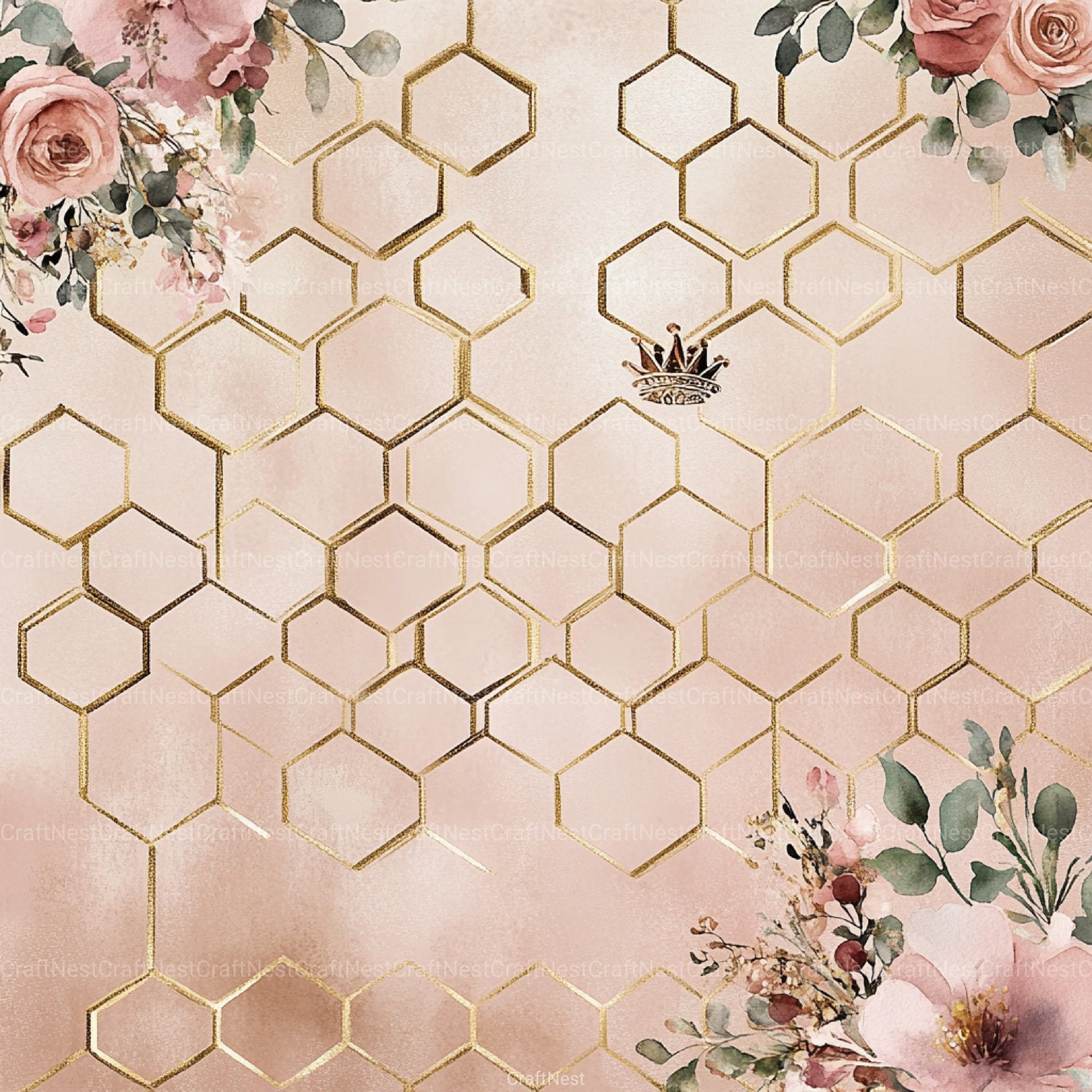 Princess Bee Digital Paper - CraftNest - Digital Crafting and Art