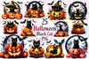 Halloween Black Cat Clipart Bundle 9