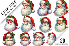 Christmas Red Santa Claus Clipart Bundle - CraftNest - Digital Crafting and Art