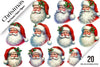 Christmas Red Santa Claus Clipart Bundle