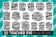 Teacher SVG Bundle 3 - CraftNest - Digital Crafting and Art