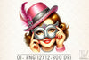 Mardi Gras Carnival Mask Girl Clipart Bundle 2