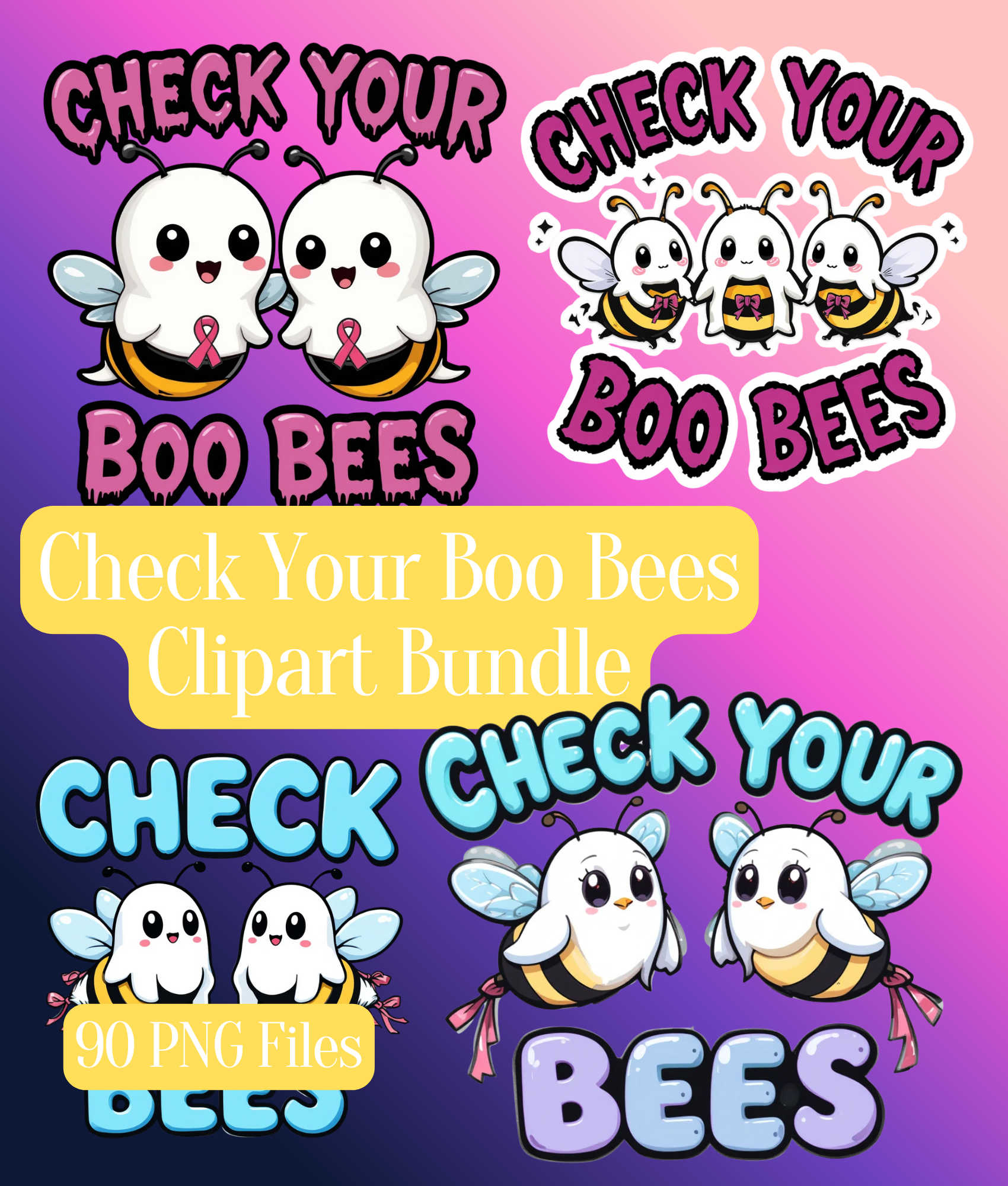 Check Your BooBees Clipart Bundle