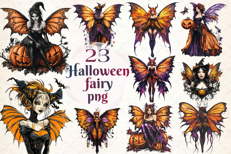 Halloween Fairy Gothic Fairy Clipart Bundle - CraftNest - Digital Crafting and Art