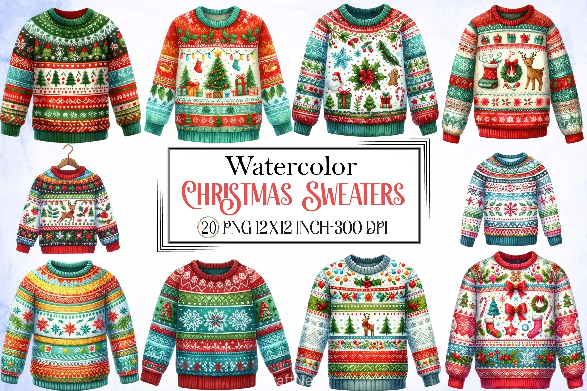 Christmas Sweaters Clipart Bundle - CraftNest - Digital Crafting and Art