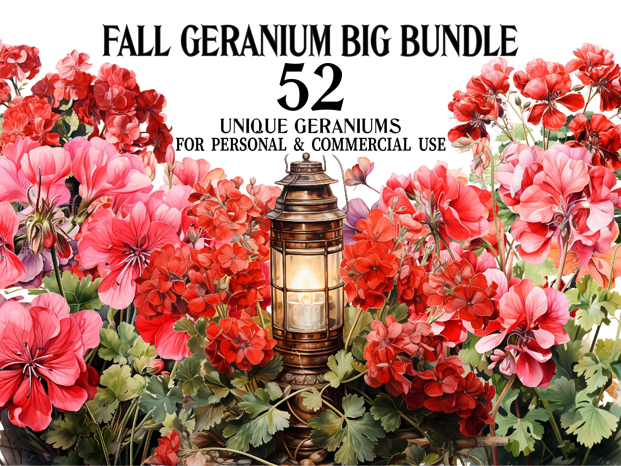 Fall Geraniums Clipart - CraftNest