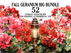 Fall Geraniums Clipart - CraftNest