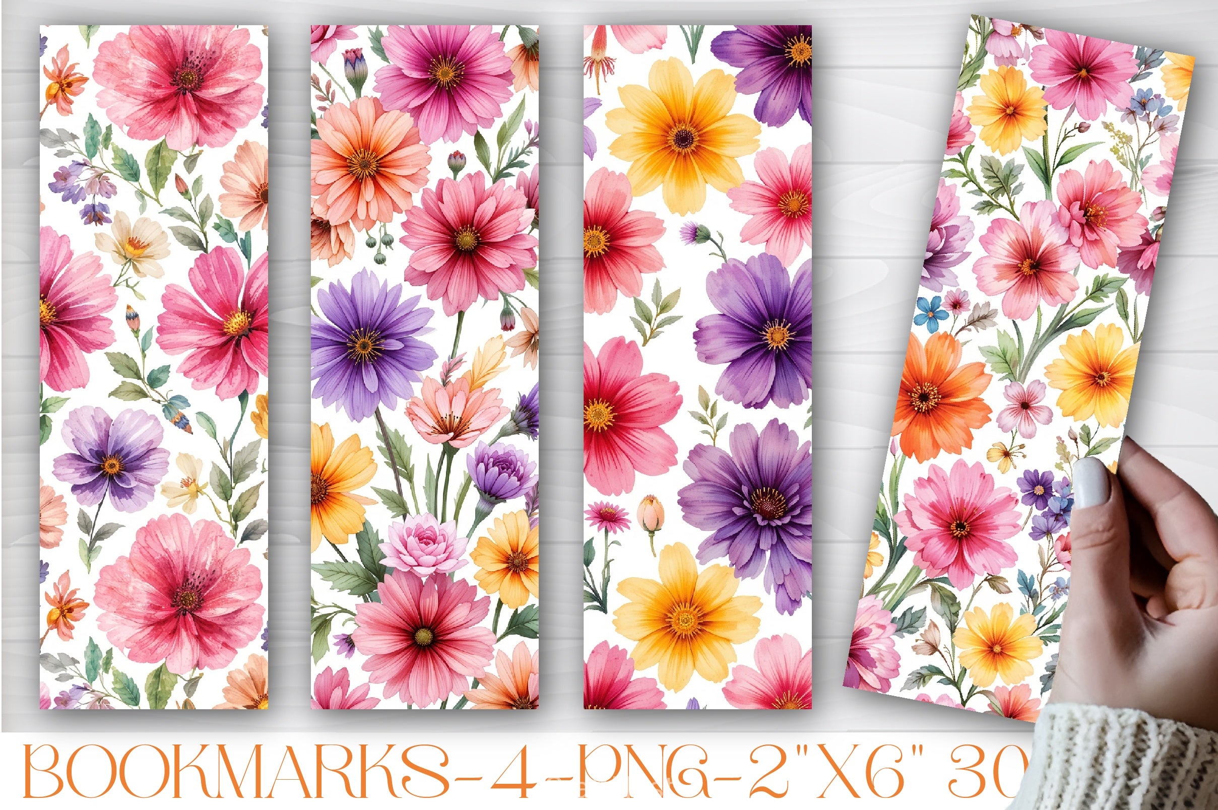 Spring Flower Bookmark Design - CraftNest - Digital Crafting and Art