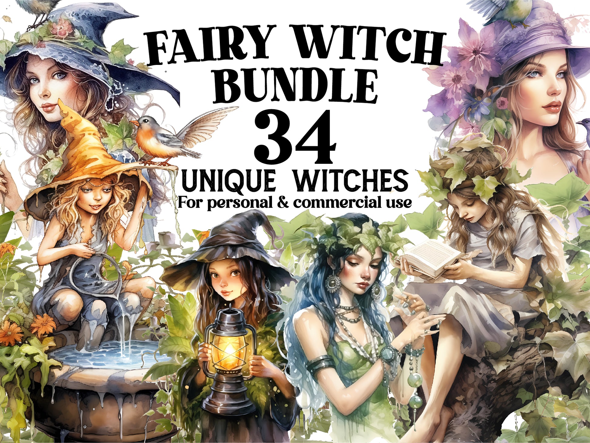 Fairy Witches Clipart - CraftNest