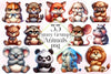 Funny Grumpy Animals Clipart Bundle 2