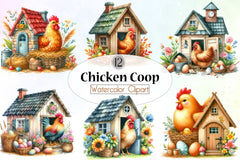 Chicken Coop Clipart Bundle - CraftNest - Digital Crafting and Art