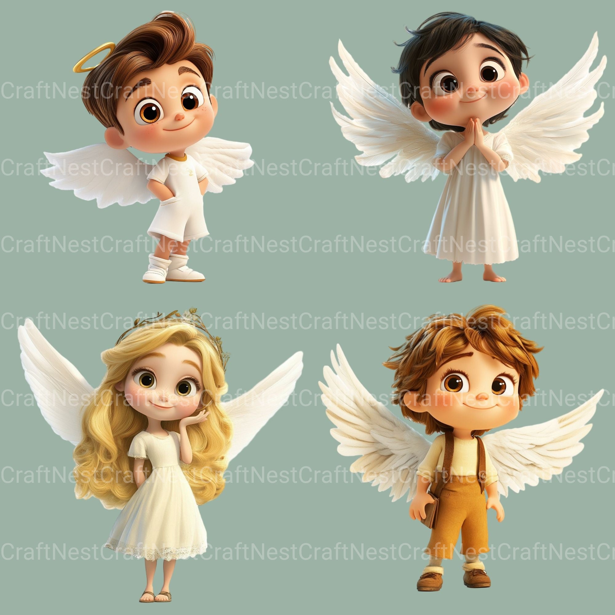 Angels Clipart Bundle - CraftNest - Digital Crafting and Art