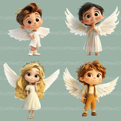 Angels Clipart Bundle - CraftNest - Digital Crafting and Art