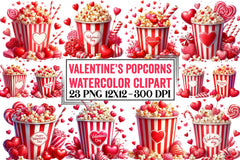 Valentine's Popcorn Clipart Bundle - CraftNest - Digital Crafting and Art