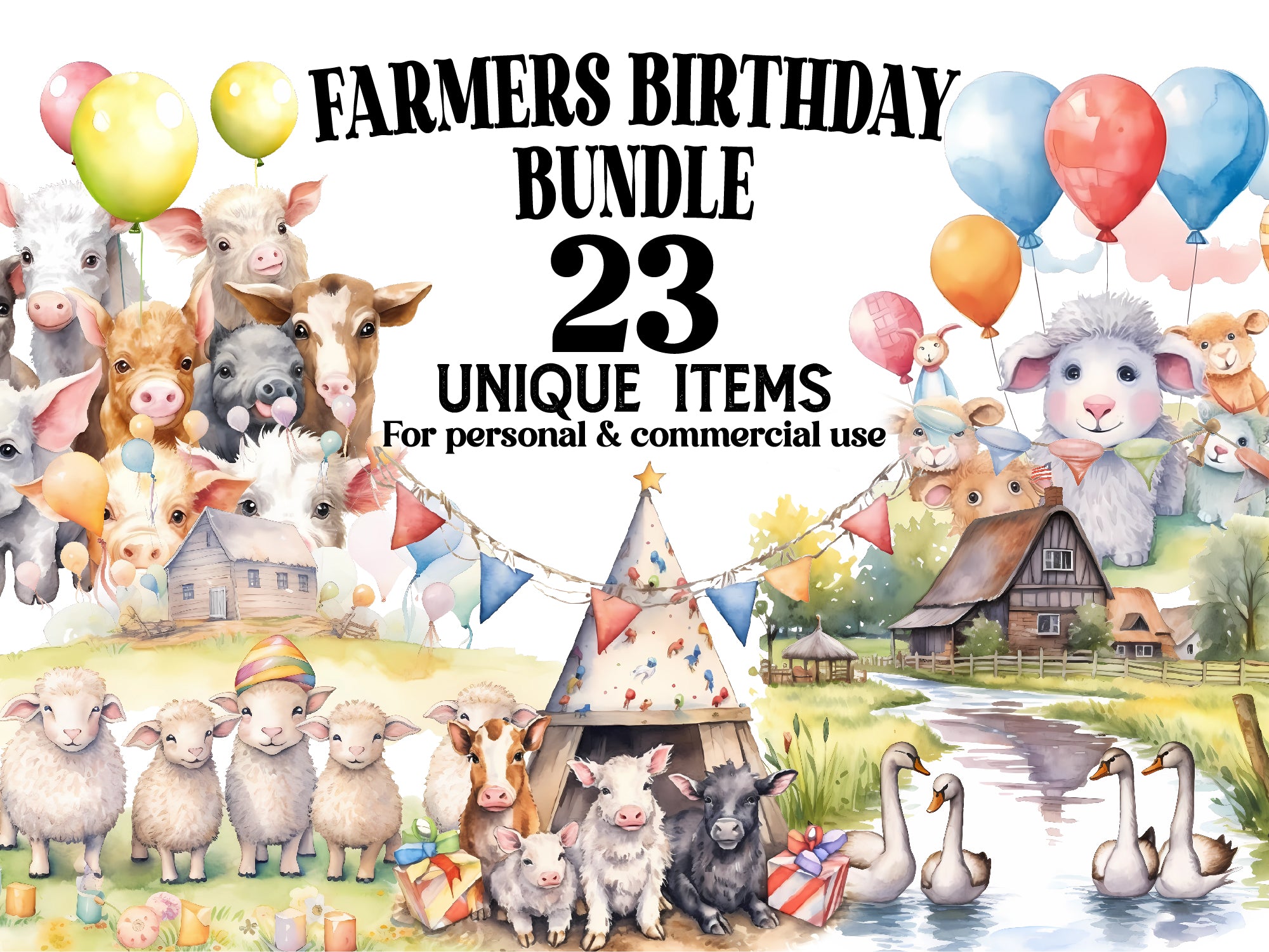 Farmers Birthday Clipart - CraftNest