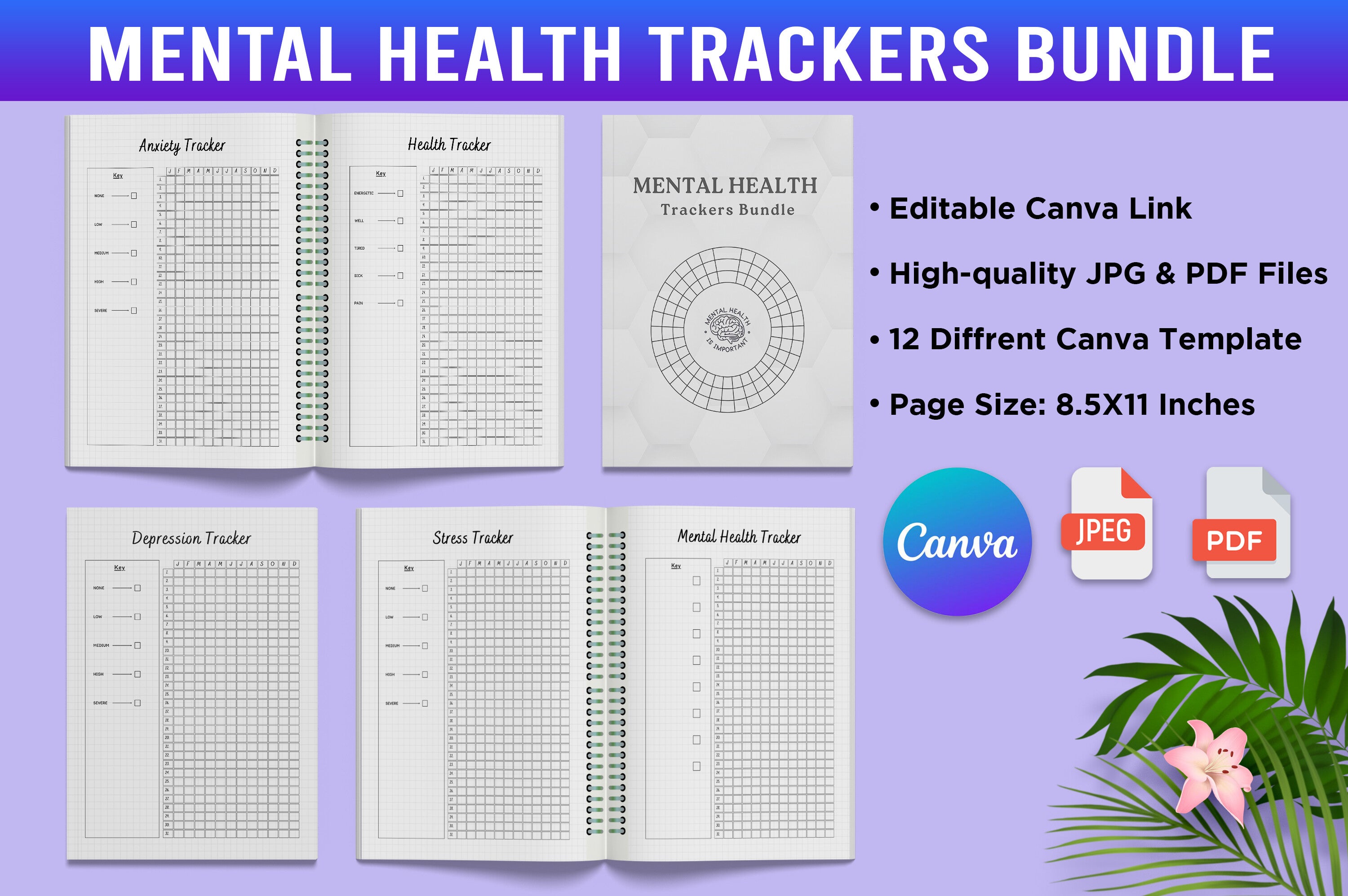 Mental Health Trackers Planner