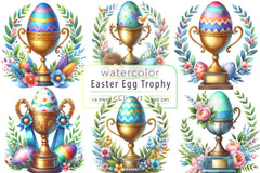 Easter Egg Trophy Clipart Bundle - CraftNest - Digital Crafting and Art