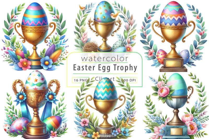 Easter Egg Trophy Clipart Bundle - CraftNest - Digital Crafting and Art