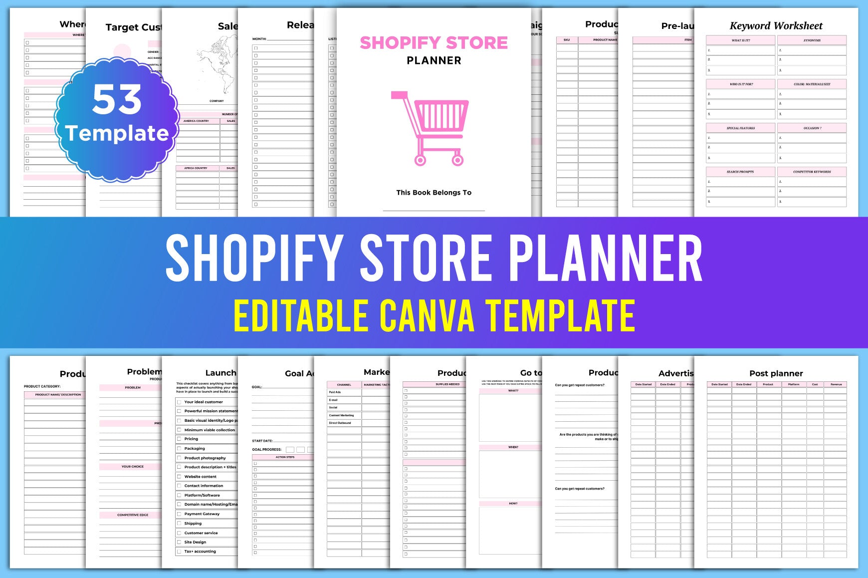 Editable Shopify Store Planner