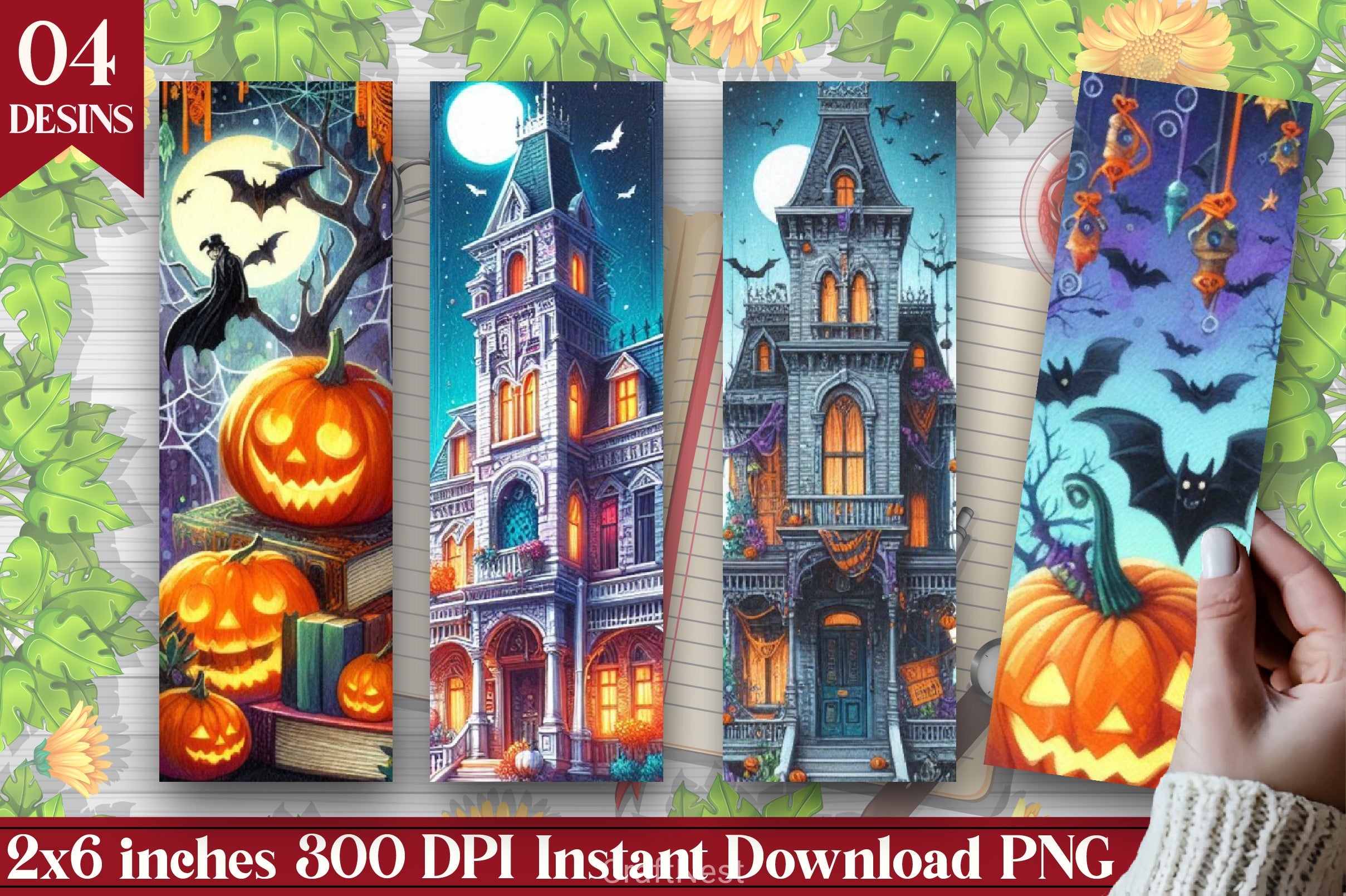 Victorian Mansion Bookmark Journal - CraftNest - Digital Crafting and Art