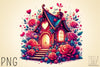 Valentine Fairy House Clipart Bundle 2