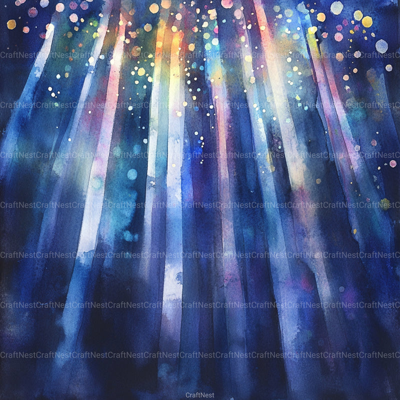 Blue Holographic Glitter Digital Paper - CraftNest - Digital Crafting and Art