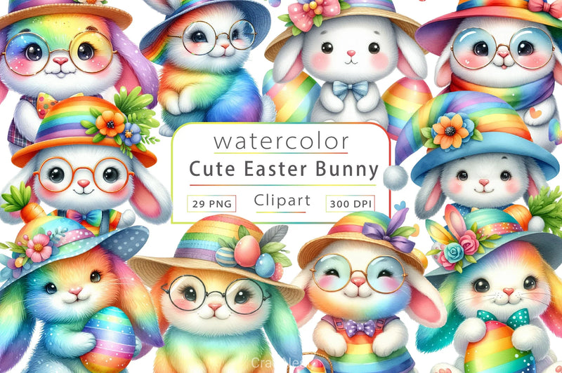 Easter Bunny Clipart Bundle 21 - CraftNest - Digital Crafting and Art