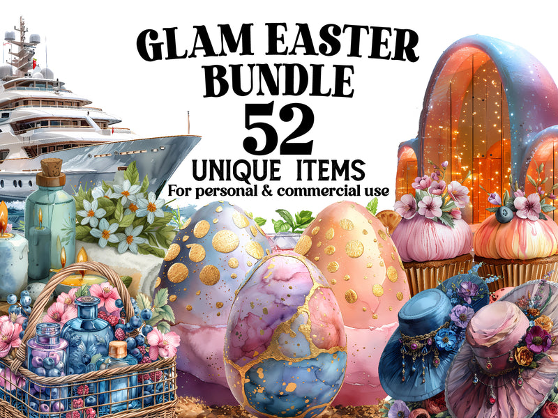 Glam Easter Clipart - CraftNest