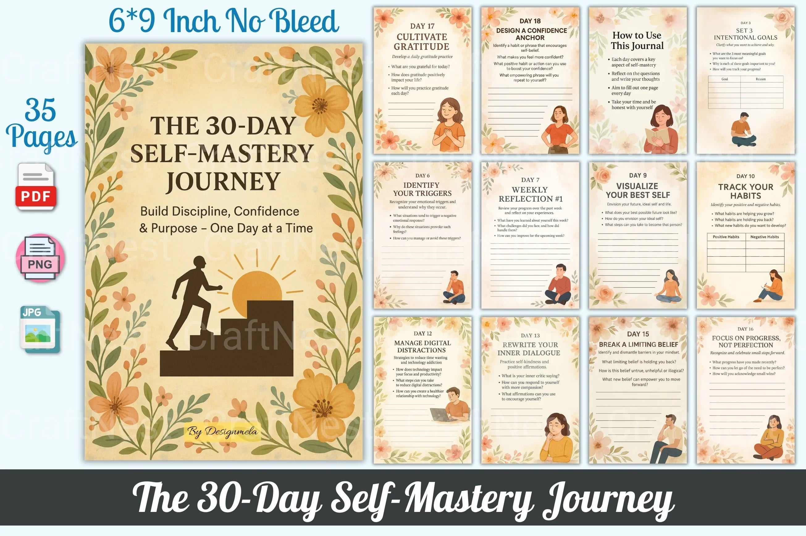 30-Day Self Mastery Journey - CraftNest - Digital Crafting and Art