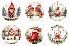Vintage Christmas Ornaments Clipart Bundle 99 - CraftNest - Digital Crafting and Art