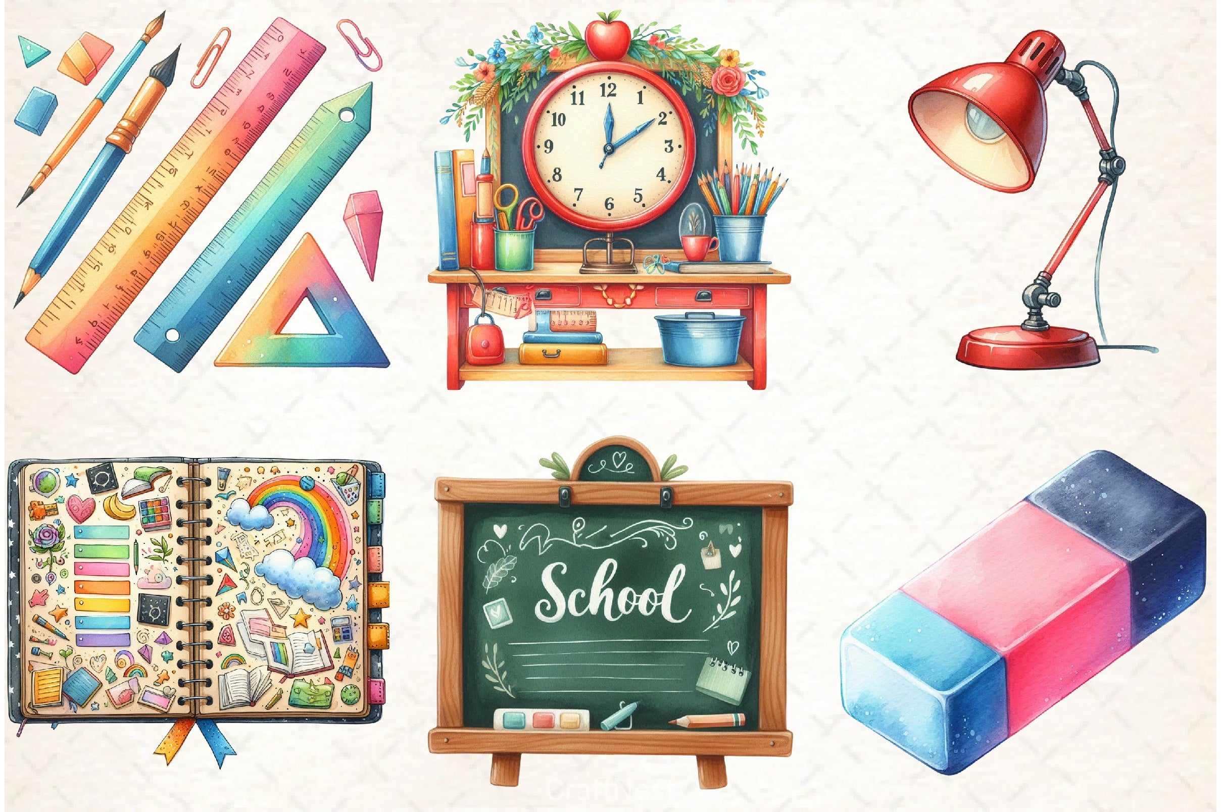 School Clipart Bundle - CraftNest - Digital Crafting and Art