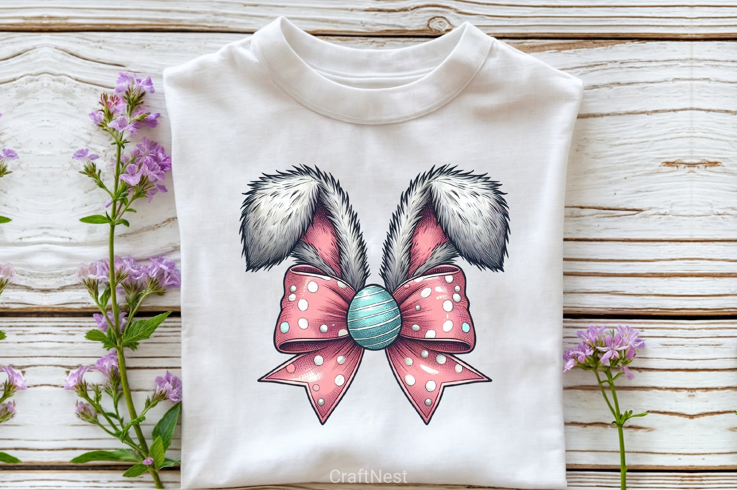 Retro Easter Bunny Ears Clipart Bundle - CraftNest - Digital Crafting and Art