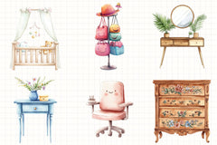 Home Furniture Clipart Bundle 5 - CraftNest - Digital Crafting and Art