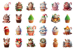 Christmas Cupcake Clipart Bundle 3 - CraftNest - Digital Crafting and Art