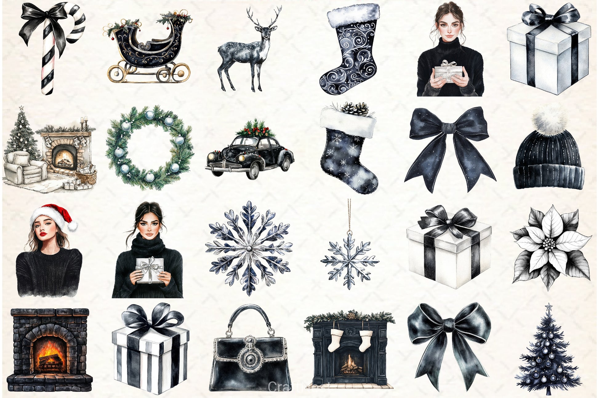 Moody Christmas Clipart Bundle 2 - CraftNest - Digital Crafting and Art