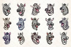 Funny Cartoon Zebra Clipart Bundle - CraftNest - Digital Crafting and Art