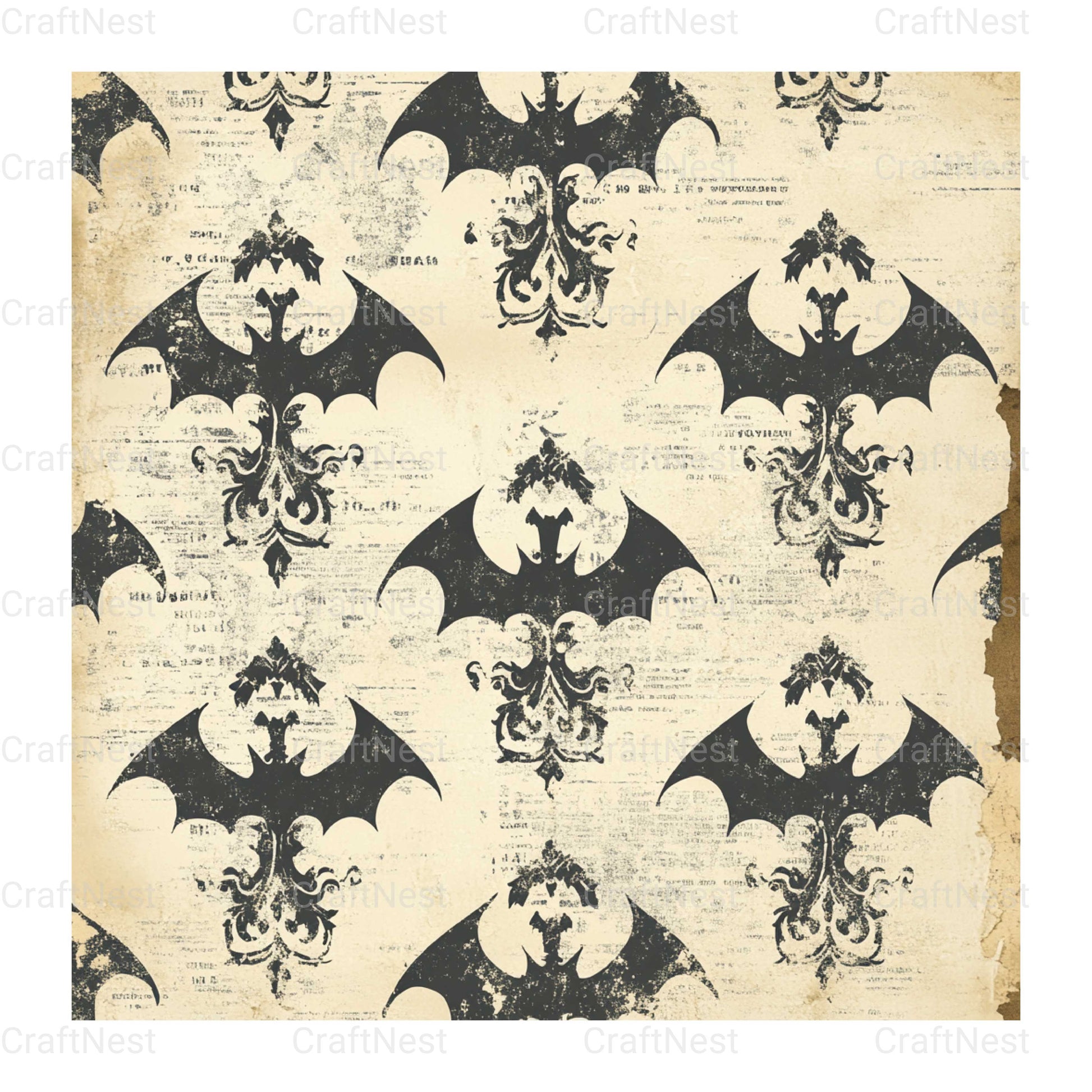 Halloween Damask Clipart Bundle - CraftNest - Digital Crafting and Art