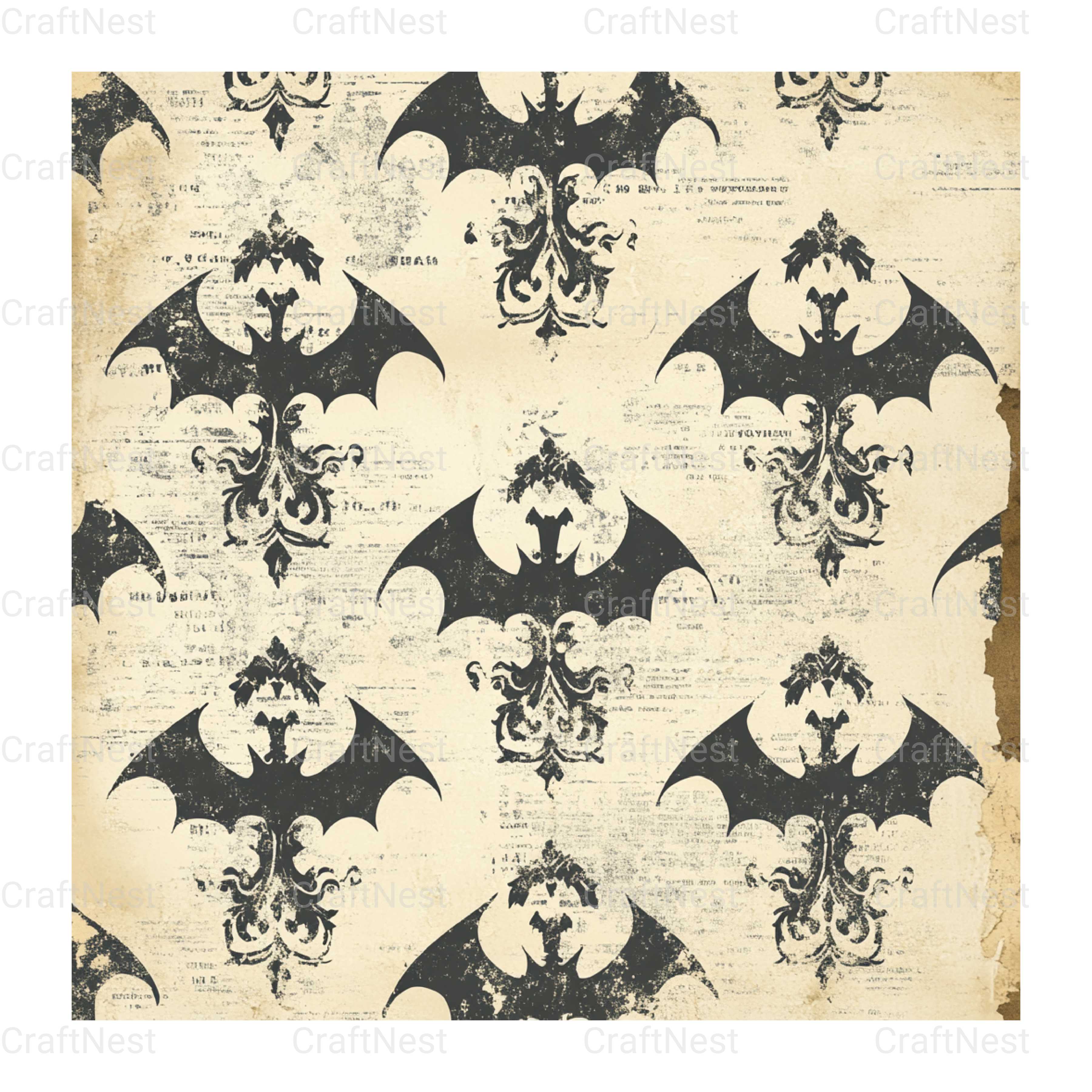 Halloween Damask Clipart Bundle - CraftNest - Digital Crafting and Art