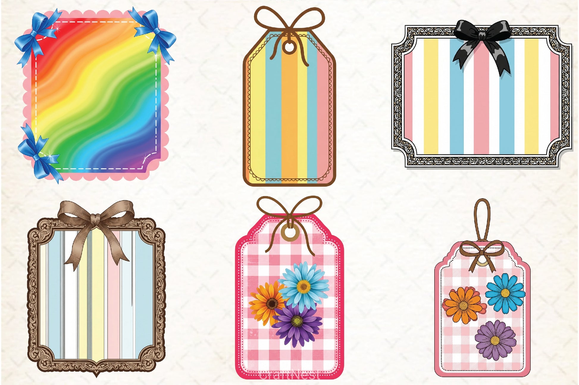 Border Frame Coquette Clipart Bundle - CraftNest - Digital Crafting and Art