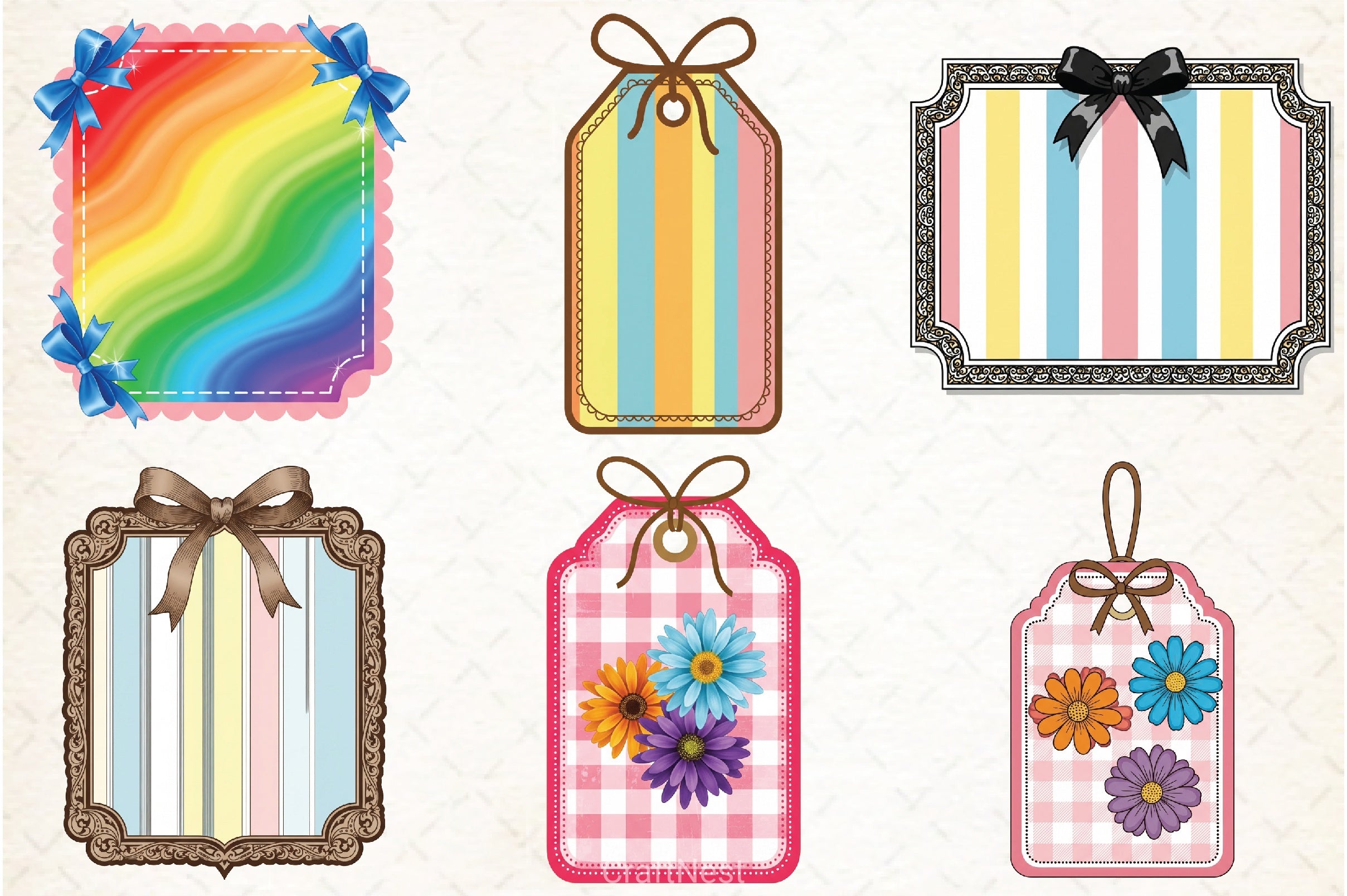 Border Frame Coquette Clipart Bundle - CraftNest - Digital Crafting and Art