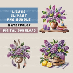 Lilacs Clipart Bundle - CraftNest - Digital Crafting and Art