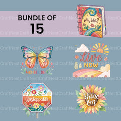 Retro Quotes Clipart Bundle - CraftNest - Digital Crafting and Art