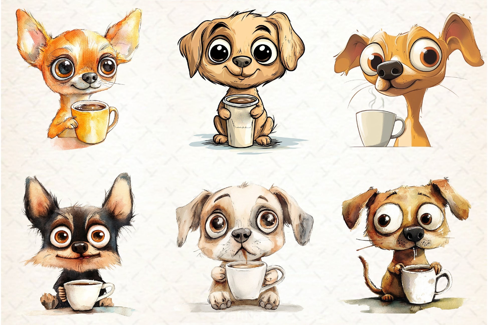 Crazy Dog Clipart Bundle - CraftNest - Digital Crafting and Art